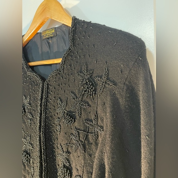 Women’s Lambswool Black Beaded Sweater from Isabella - Picture 4 of 16